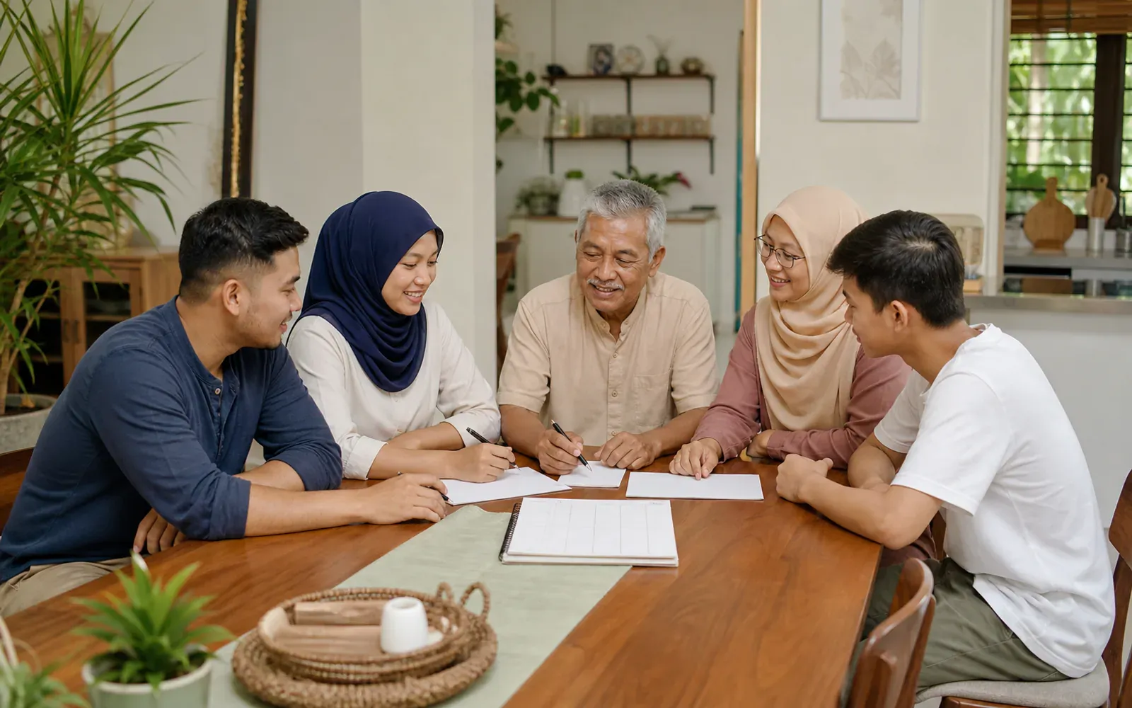 Keluarga Melayu Malaysia merancang sokongan rumah bersama