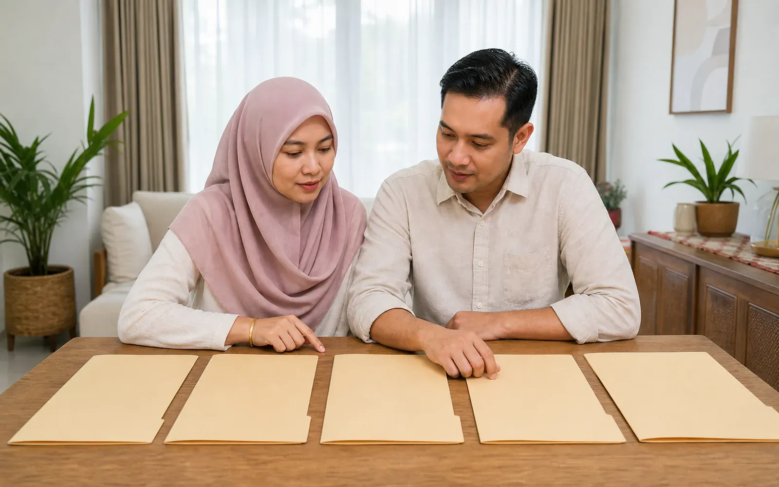 Pasangan Melayu Malaysia meneliti lima peringkat pengambilan pembantu rumah