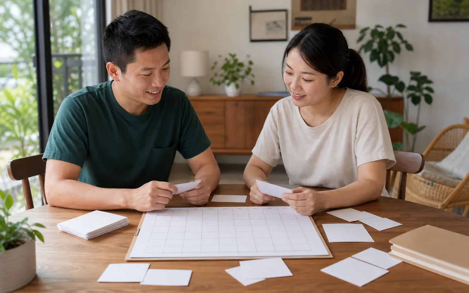 Chinese Malaysian adults planning a collaborative first-month routine