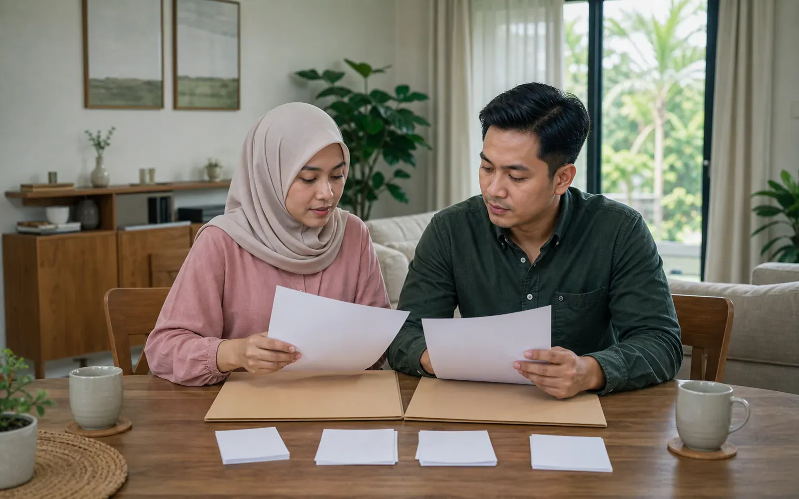 Pasangan Melayu Malaysia membandingkan langkah penggantian dan permit