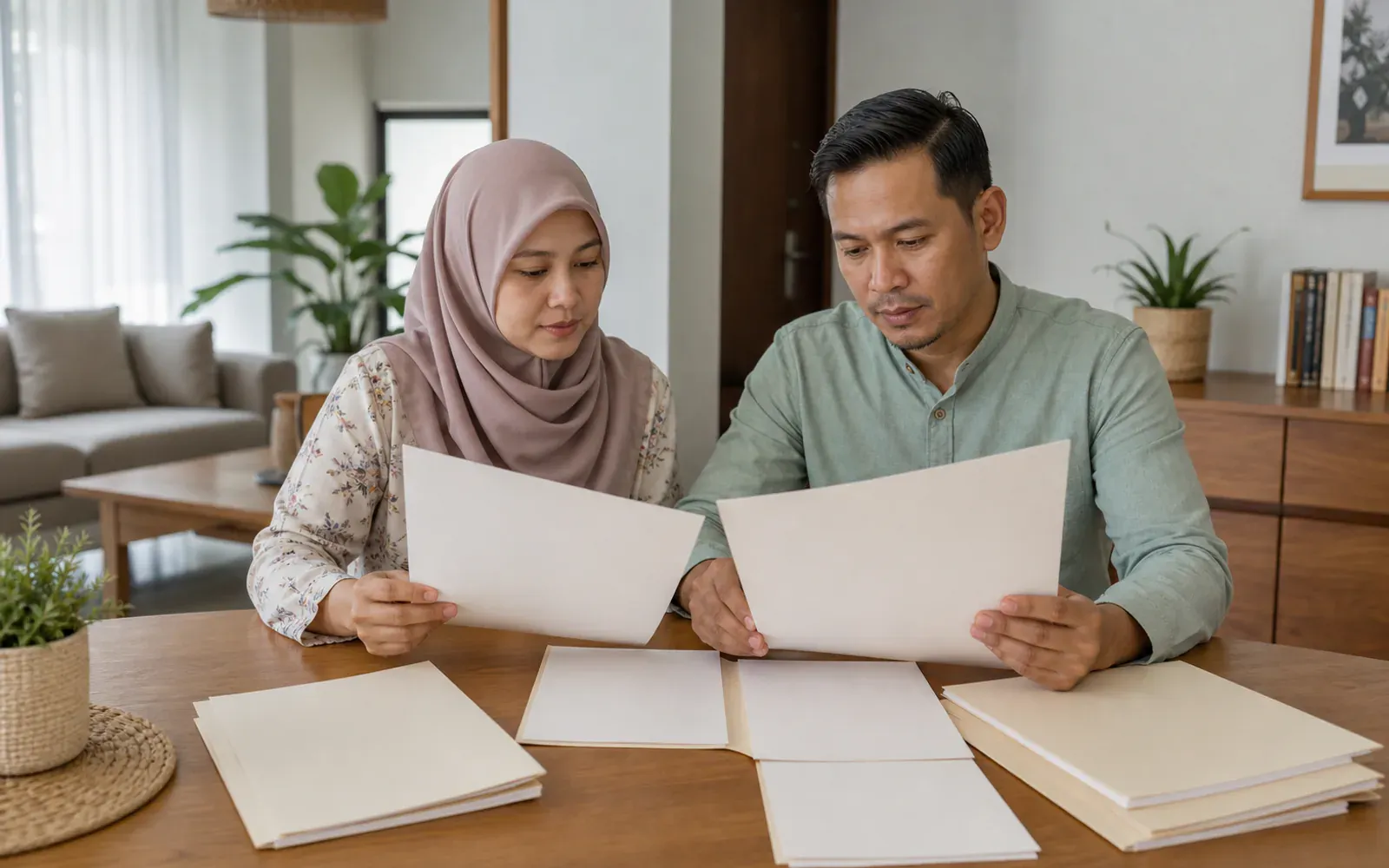 Pasangan Melayu Malaysia meneliti keperluan permit dan pekerjaan